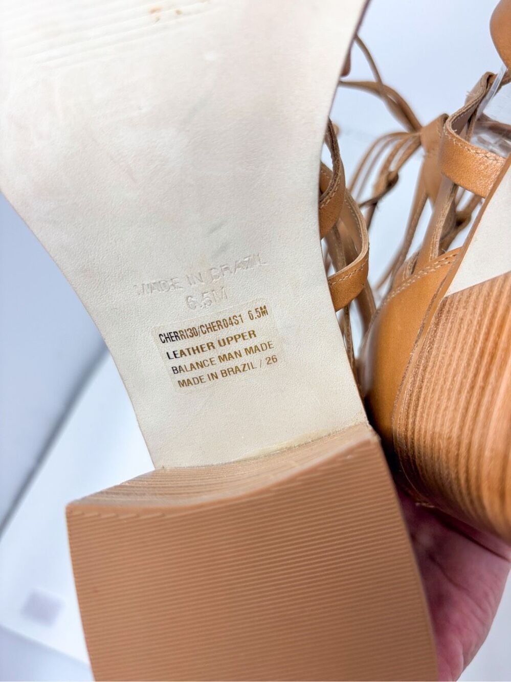 NWOT Steve Madden Women's Cherri 30 Strappy Gladiator Sandals Tan Leather 6.5M - Picture 8 of 10